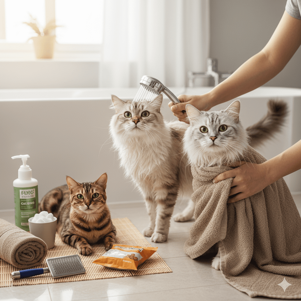 how to clean a cat properly?
